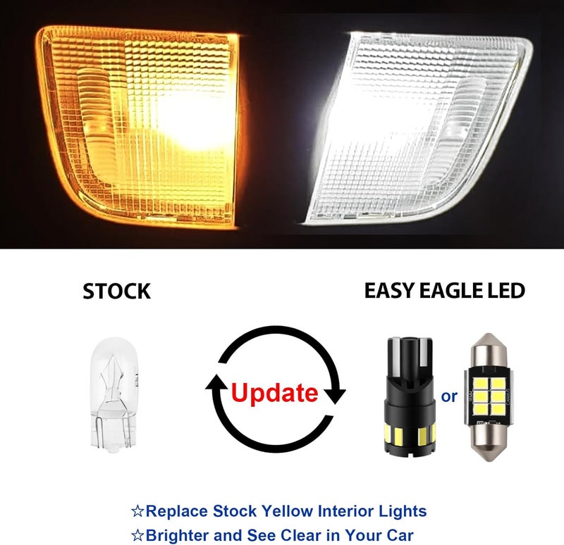 EASY EAGLE LED Interior Car Lights for Honda-Odyssey-2011-2017: 18 Piece Kit White LED Light Bulbs - Super Bright 6000K + Install Tool - Image 2